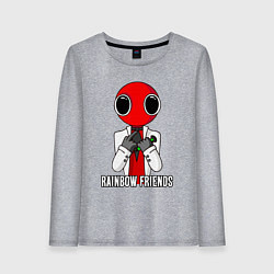 Женский лонгслив Радужные друзья - Красный