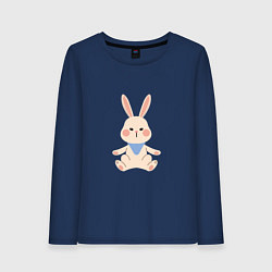 Лонгслив хлопковый женский Good bunny, цвет: тёмно-синий