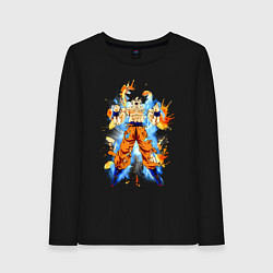 Лонгслив хлопковый женский Dragon Ball - Goku, цвет: черный