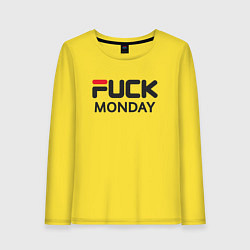 Женский лонгслив Fuck monday, anti-brand, fila