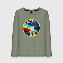 Женский лонгслив NASA - emblem - USA