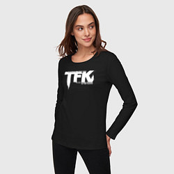 Лонгслив хлопковый женский Thousand Foot Krutch лого, цвет: черный — фото 2
