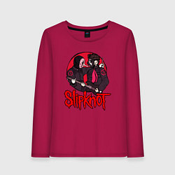 Лонгслив хлопковый женский Slipknot rock, цвет: маджента
