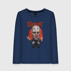 Лонгслив хлопковый женский Slipknot art, цвет: тёмно-синий