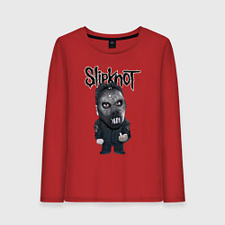 Лонгслив хлопковый женский Седьмой Slipknot, цвет: красный
