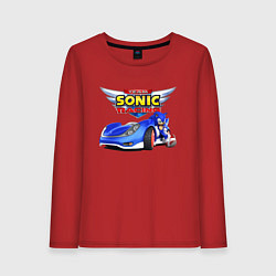 Женский лонгслив Team Sonic racing - hedgehog