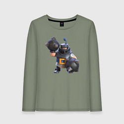 Лонгслив хлопковый женский Мега рыцарь, цвет: авокадо