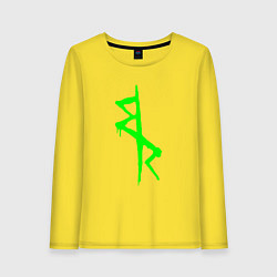 Лонгслив хлопковый женский Logotype - Cyberpunk: Edgerunners, цвет: желтый