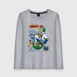 Женский лонгслив Червяк Джим