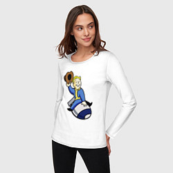 Лонгслив хлопковый женский Vault boy - bomb rider, цвет: белый — фото 2