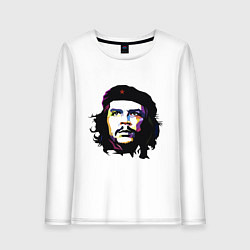 Лонгслив хлопковый женский Coloured Che, цвет: белый