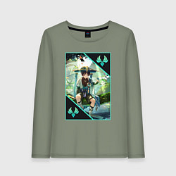 Женский лонгслив Скарамучча анемо странник