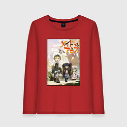 Лонгслив хлопковый женский Made in Abyss - poster, цвет: красный