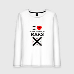 Женский лонгслив I love thirty seconds to mars