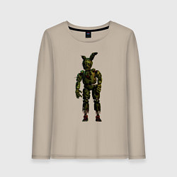 Лонгслив хлопковый женский Springtrap, цвет: миндальный