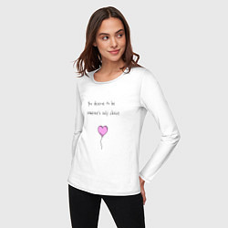 Лонгслив хлопковый женский You deserve to be someones only choice, цвет: белый — фото 2