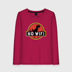 Лонгслив хлопковый женский No wi-fi, цвет: маджента