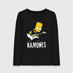 Женский лонгслив Ramones Барт Симпсон рокер
