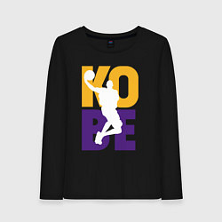 Лонгслив хлопковый женский Kobe fly, цвет: черный