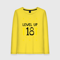 Лонгслив хлопковый женский Level up 18 со стрелочками, цвет: желтый