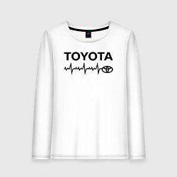 Лонгслив хлопковый женский Любимая Тойота, цвет: белый