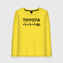 Лонгслив хлопковый женский Любимая Тойота, цвет: желтый