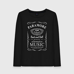 Лонгслив хлопковый женский Paramore в стиле Jack Daniels, цвет: черный