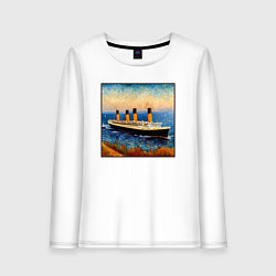 Женский лонгслив Титаник в стиле Ван Гога