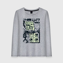 Лонгслив хлопковый женский The insect world, цвет: меланж