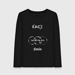 Лонгслив хлопковый женский JIMIN FACE Set Me Free, цвет: черный
