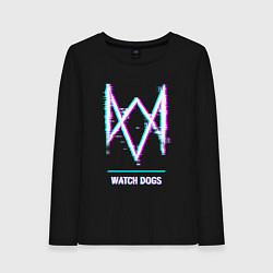 Женский лонгслив Watch Dogs в стиле glitch и баги графики
