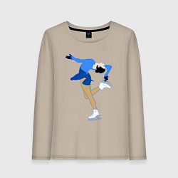 Женский лонгслив Фигуристка на льду