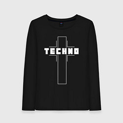 Женский лонгслив Techno крест