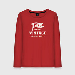 Лонгслив хлопковый женский 1971 подлинный винтаж - оригинальные детали, цвет: красный
