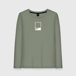 Лонгслив хлопковый женский Pantone Best Color, цвет: авокадо