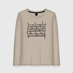 Женский лонгслив Music people