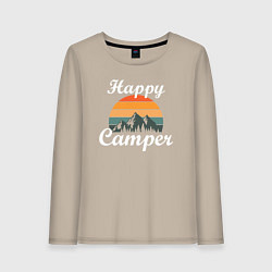 Женский лонгслив Happy camper