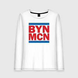 Лонгслив хлопковый женский Run Bayern Munchen, цвет: белый