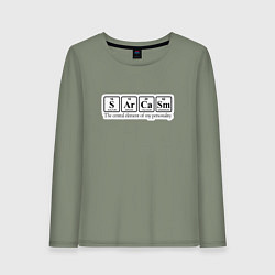 Лонгслив хлопковый женский Element of my personality, цвет: авокадо