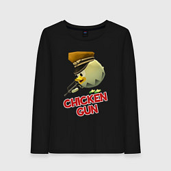 Женский лонгслив Chicken Gun logo