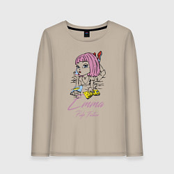 Лонгслив хлопковый женский Emma - pulp fiction, цвет: миндальный