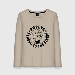 Лонгслив хлопковый женский Popeye the sailor, цвет: миндальный