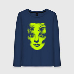 Женский лонгслив Double lime face