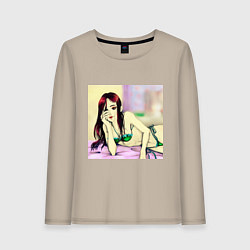 Женский лонгслив Уютная спальня