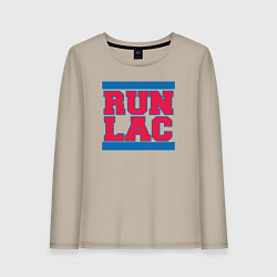Лонгслив хлопковый женский Run Clippers, цвет: миндальный