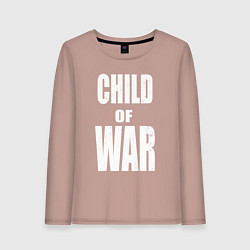 Лонгслив хлопковый женский Child of war, цвет: пыльно-розовый
