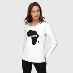 Лонгслив хлопковый женский Africa home, цвет: белый — фото 2