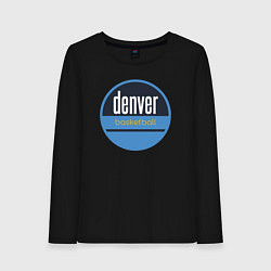 Лонгслив хлопковый женский Denver Nuggets basketball, цвет: черный
