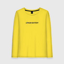 Лонгслив хлопковый женский Lithium Battery, цвет: желтый