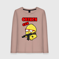Женский лонгслив Chicken machine gun